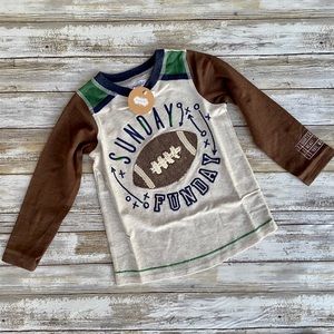 NWT Mud Pie Sunday Funday Raglan T-Shirt